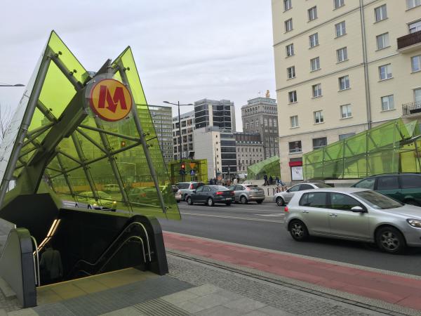 Warsaw Metro Stations are dotted around the city